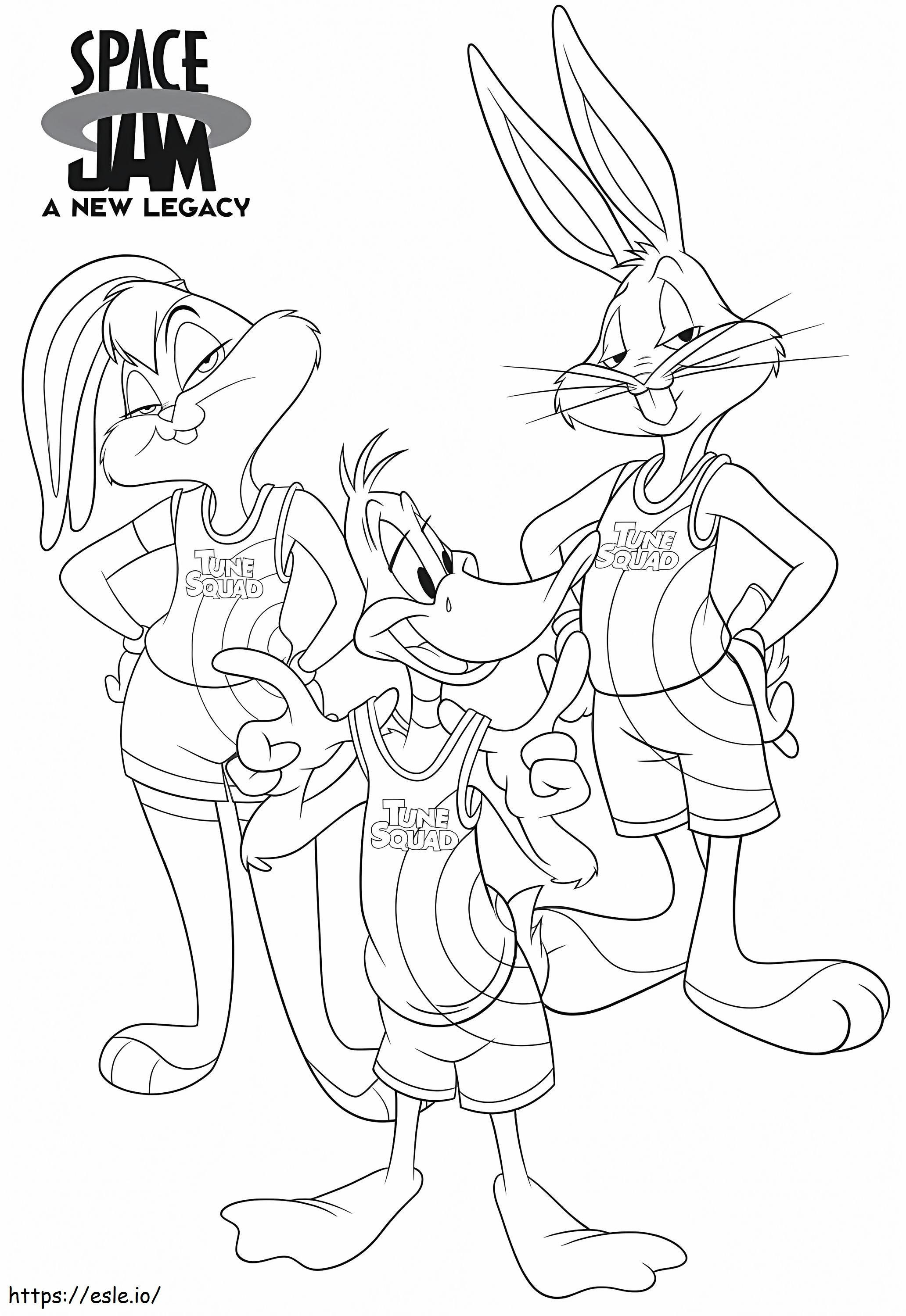 Space Jam 2 Looney Tunes coloring page