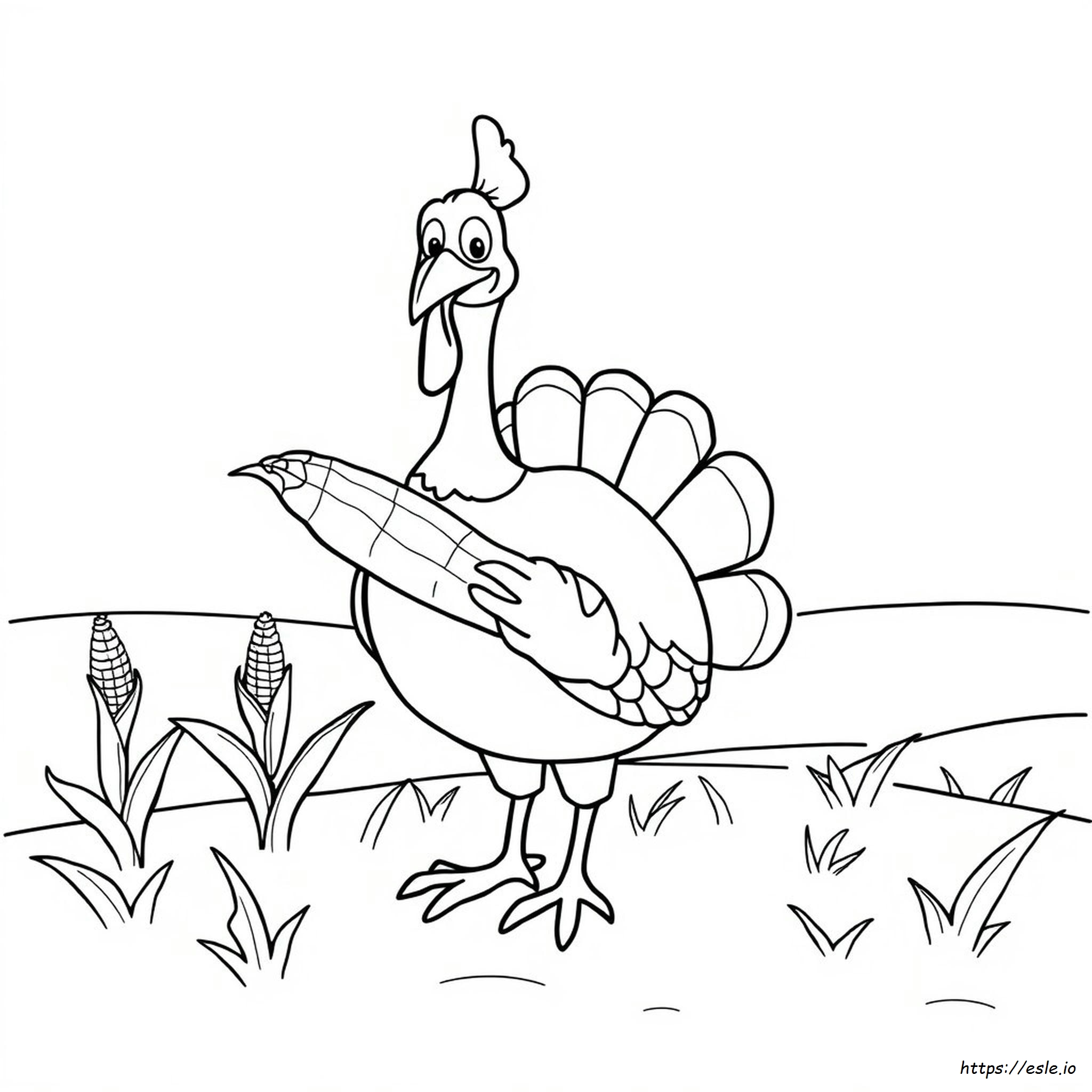 Tom Turkey Coloring Page