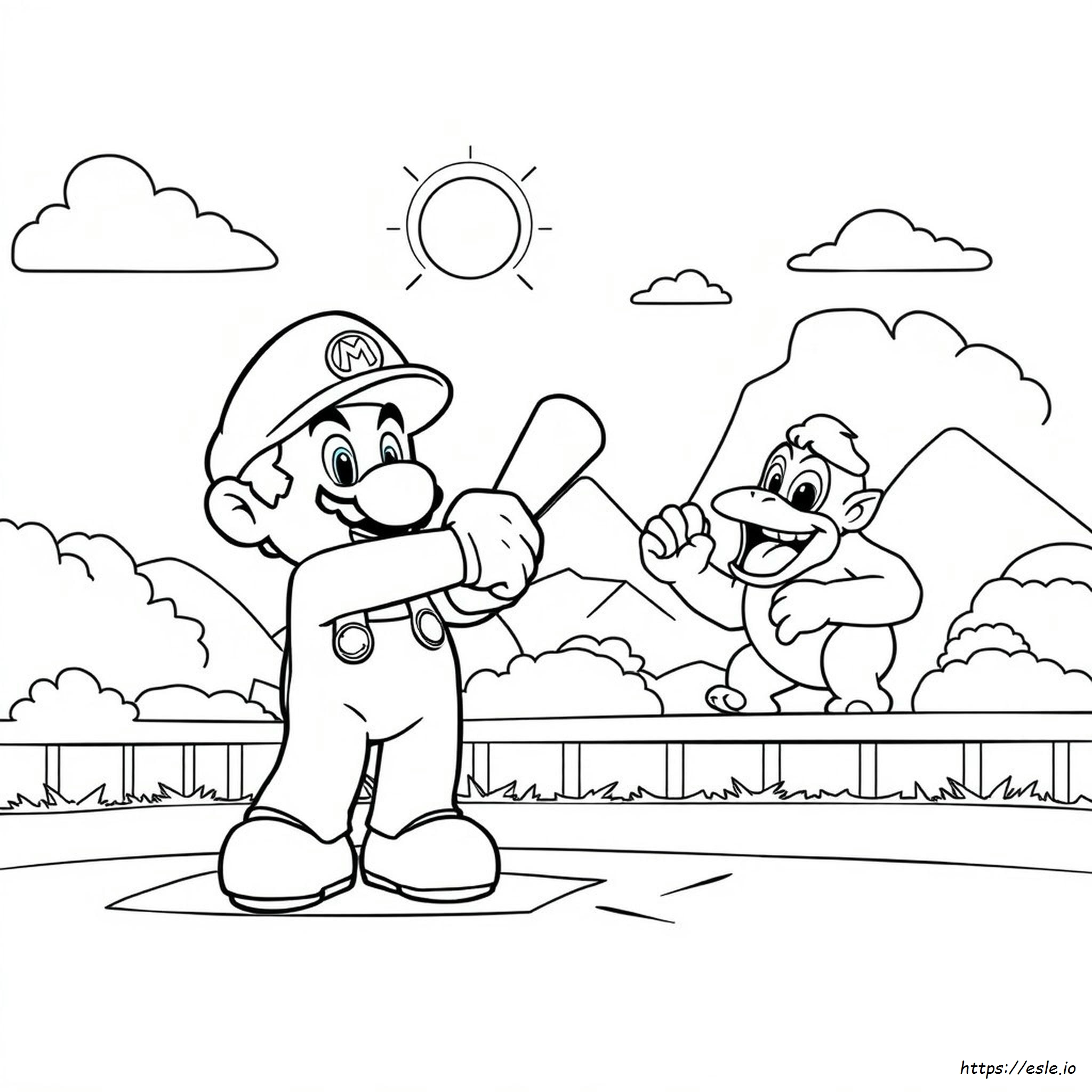 Super Mario Coloring Pages Donkey Kong