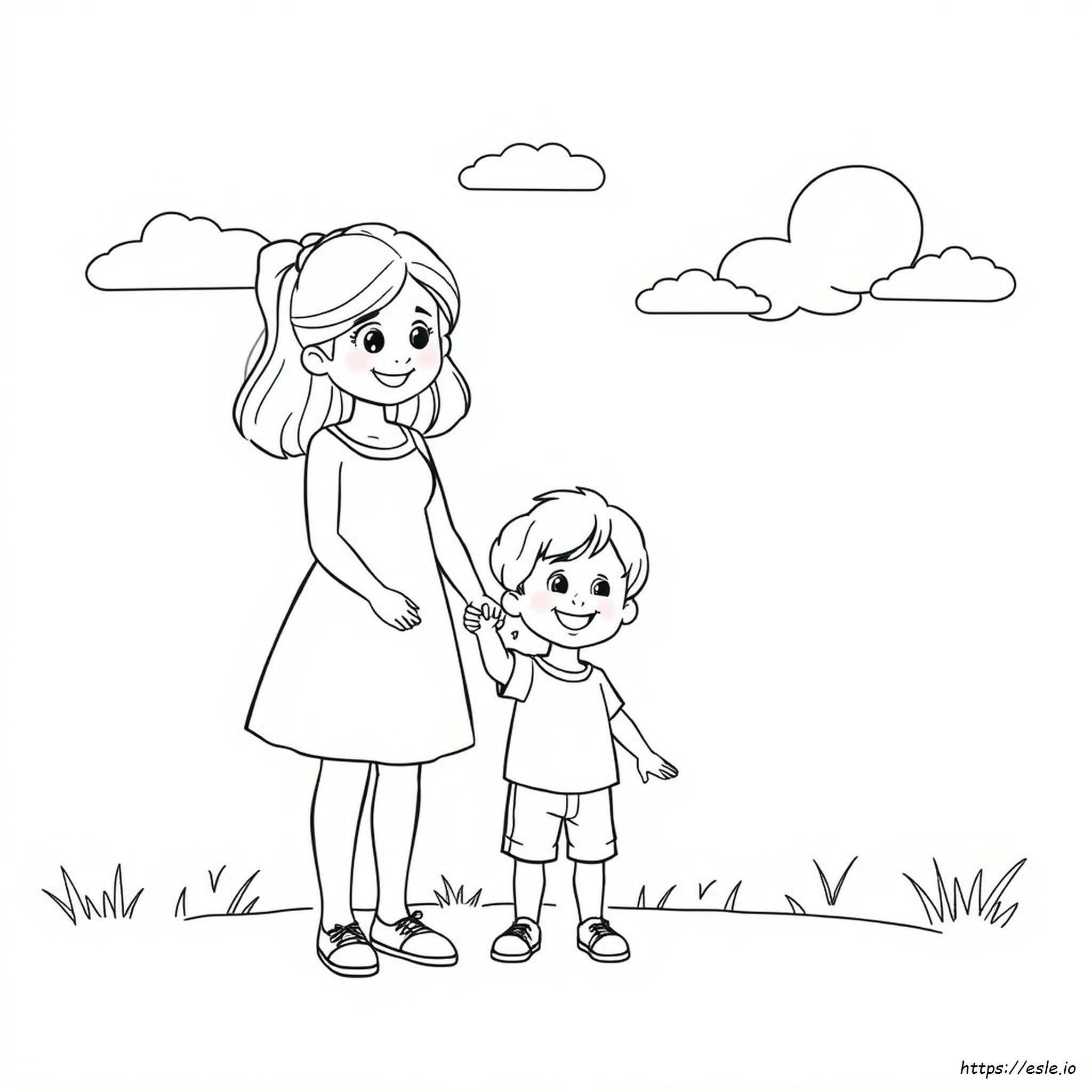 Coloriages Grande Sœur