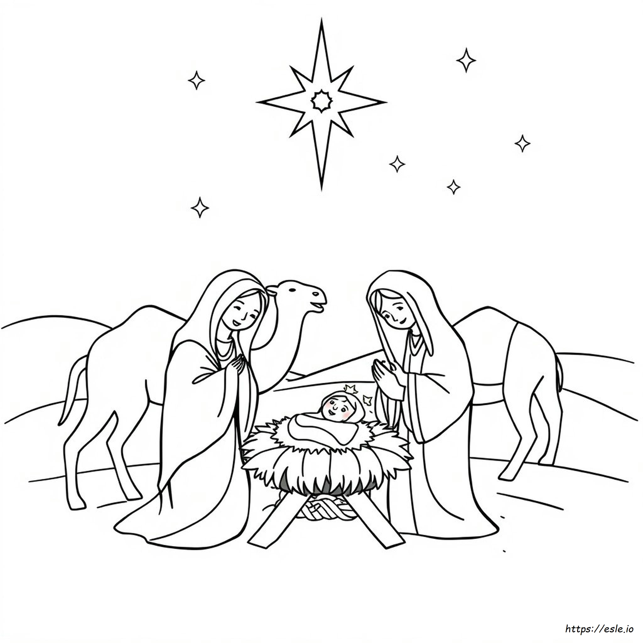Coloring Pages For Christmas Nativity