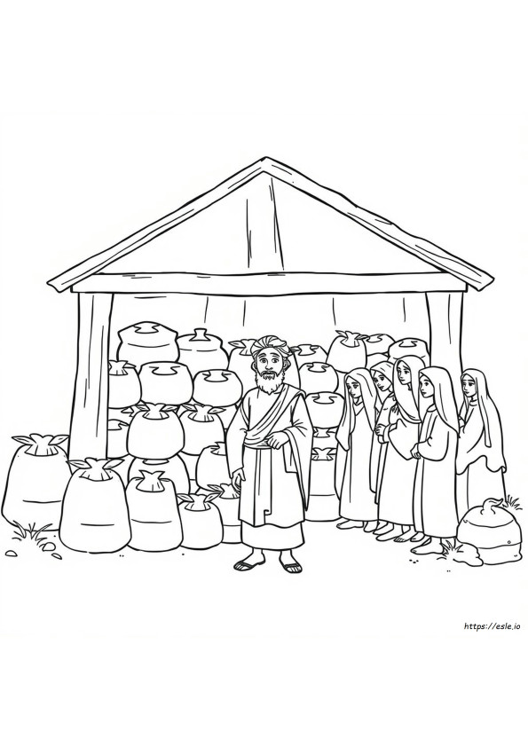 Coloriage Joseph Et La Famine