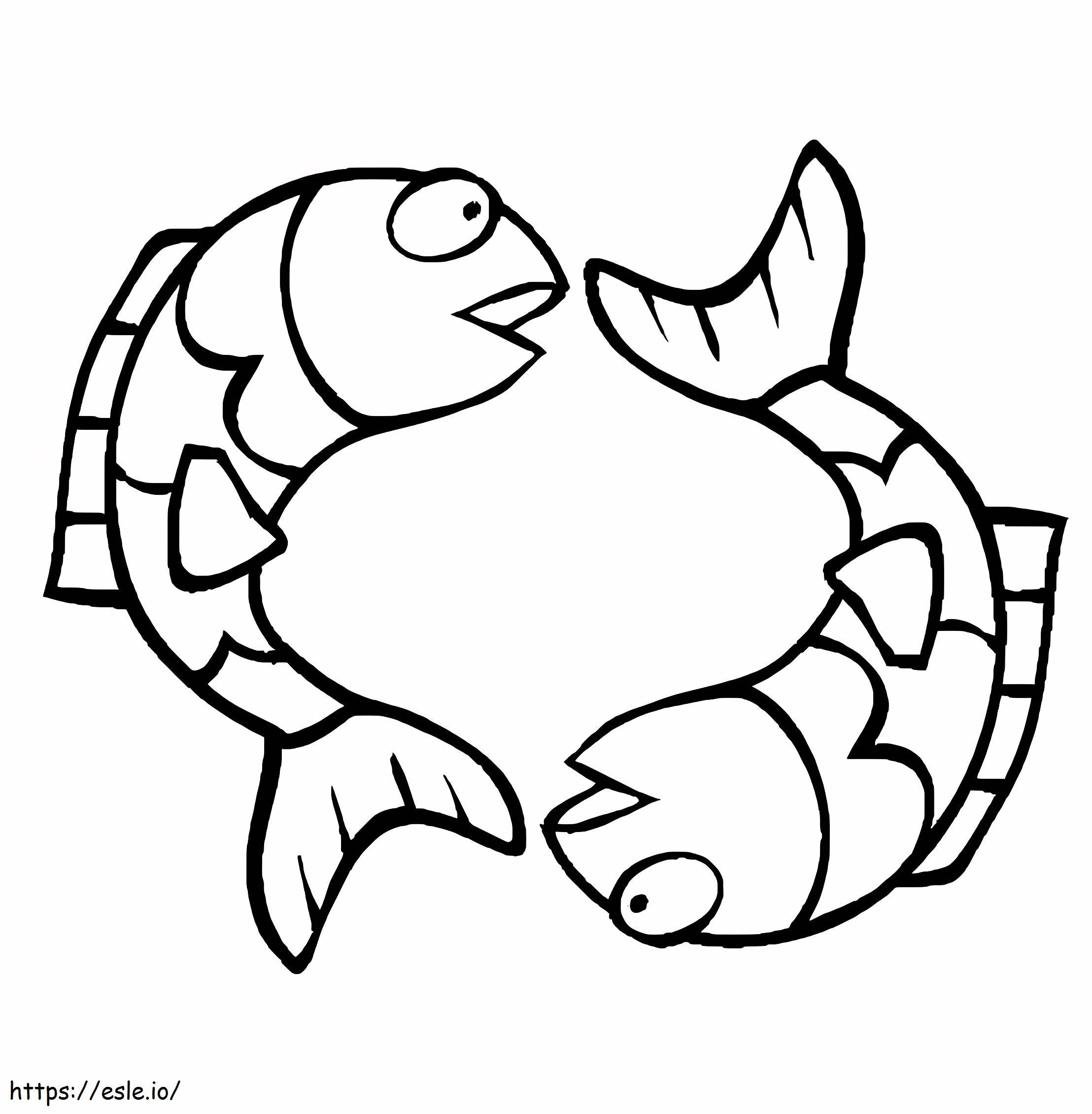 Pisces For Kids coloring page