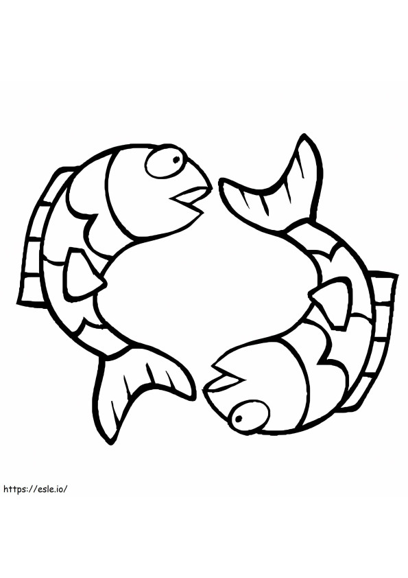 Pisces For Kids coloring page