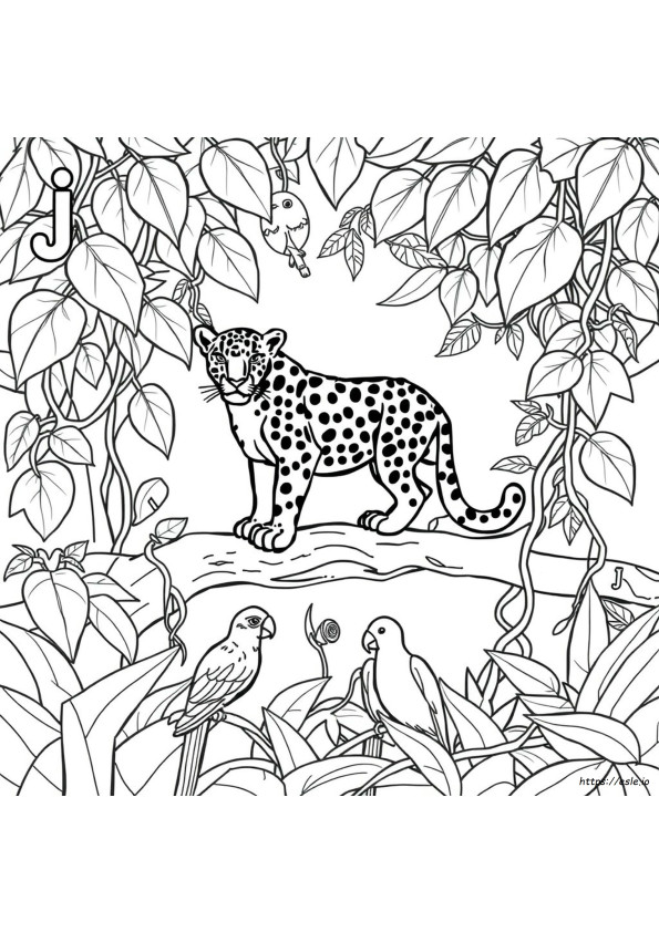 J Untuk Hutan Gambar Mewarnai