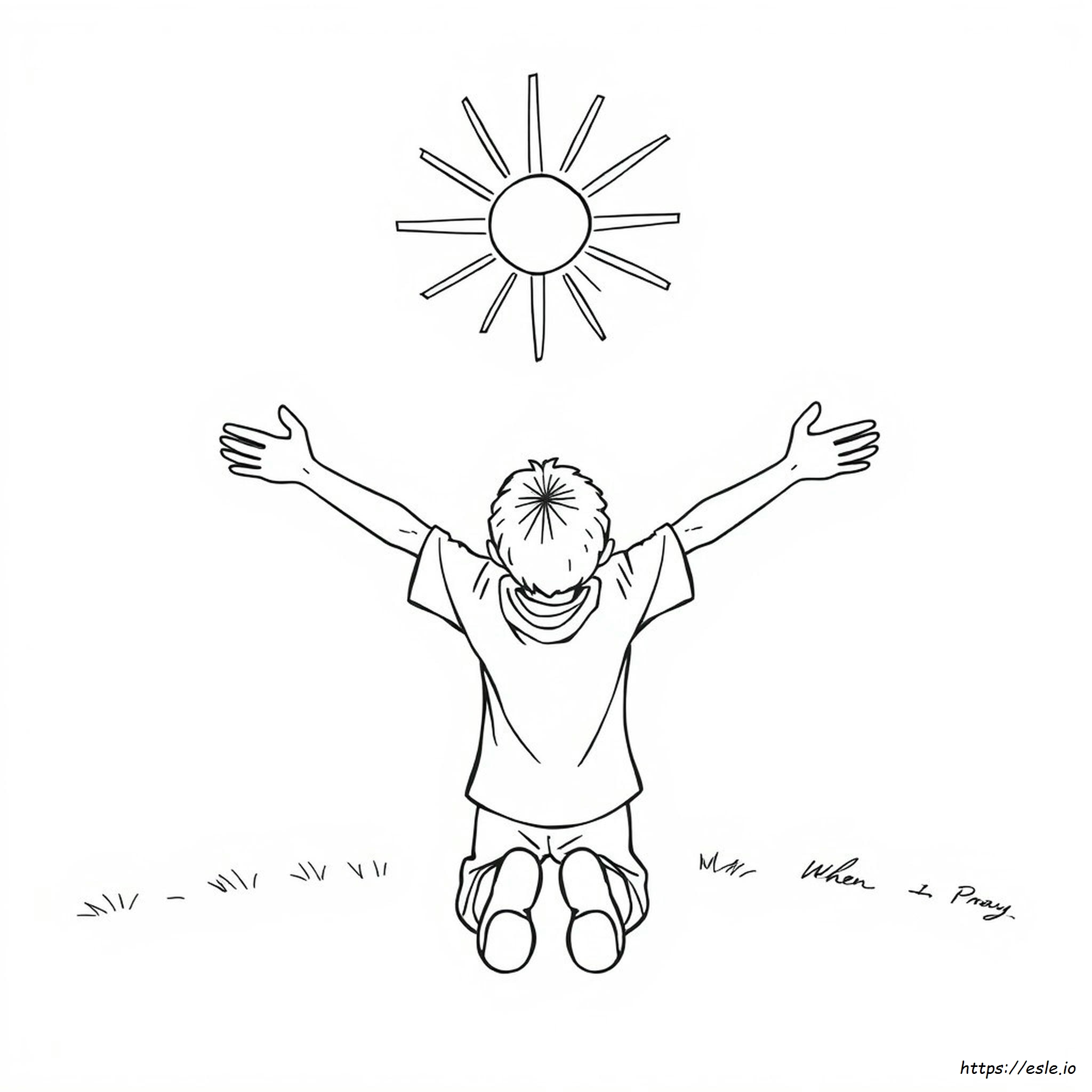 God Hears Me When I Pray Coloring Page