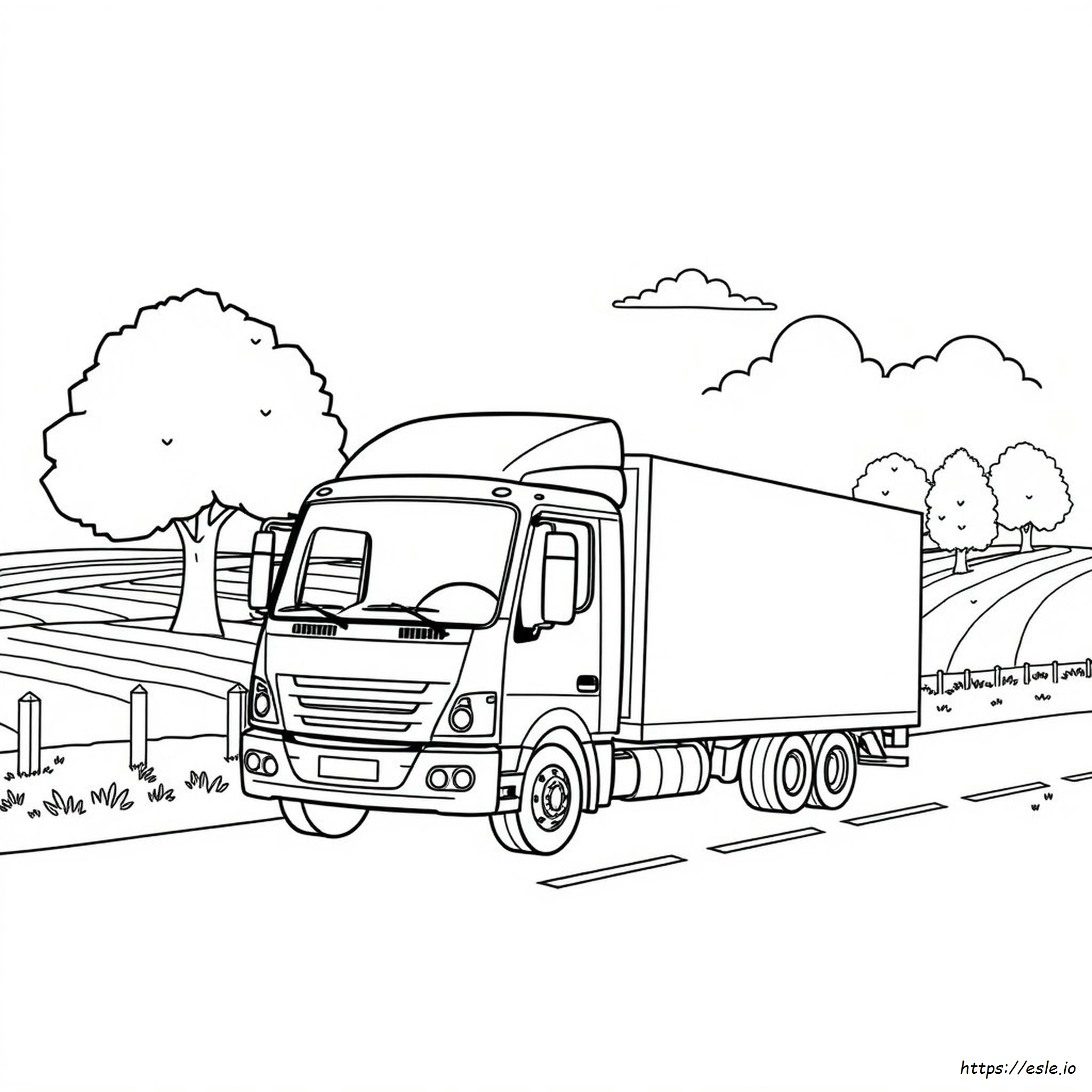 Camion Da Trasporto Da Colorare