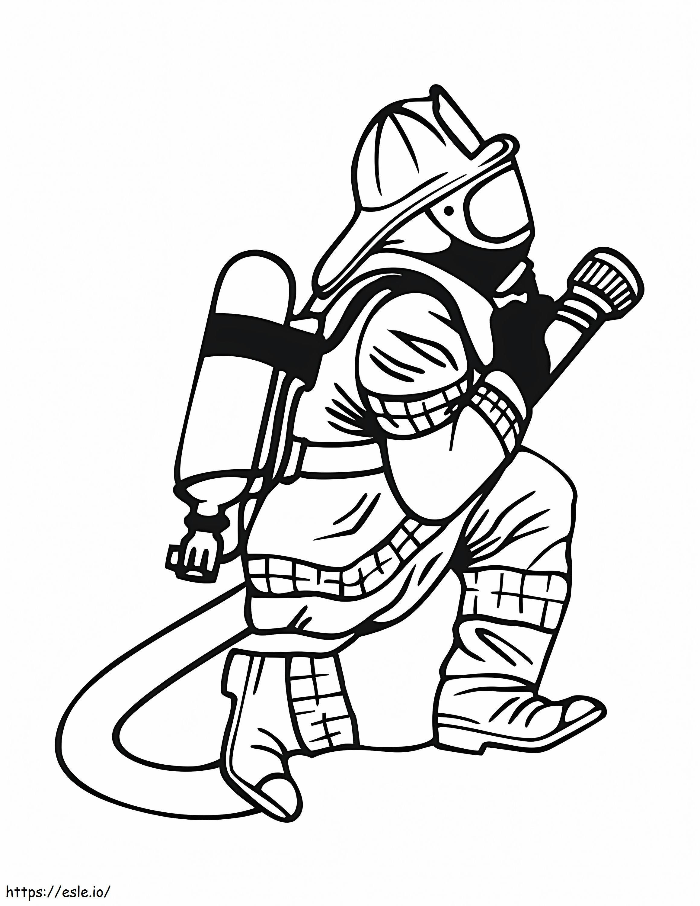 Firefighter 2 coloring page