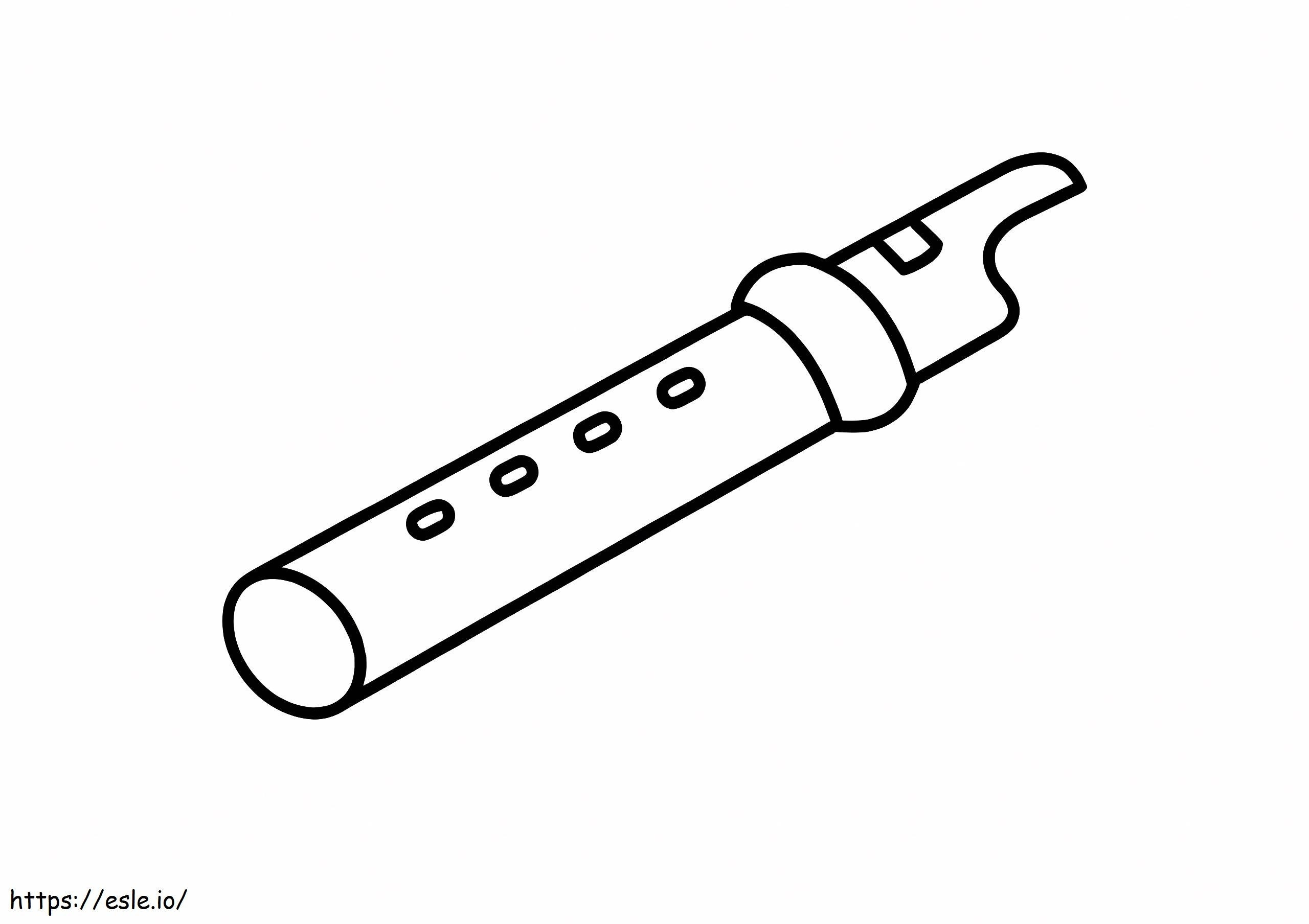 Flauta fácil para colorir