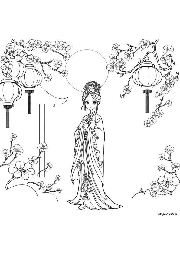 Coloriages Princesse Chinoise Manga