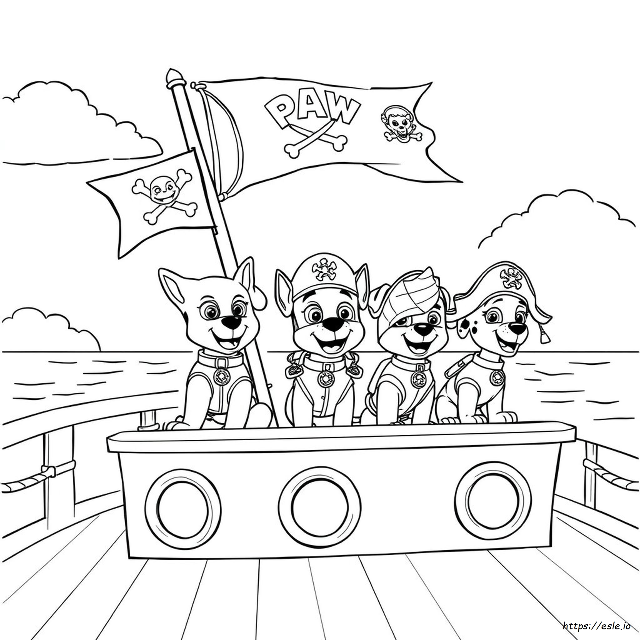 Paw Patrol Pirate Coloring Pages