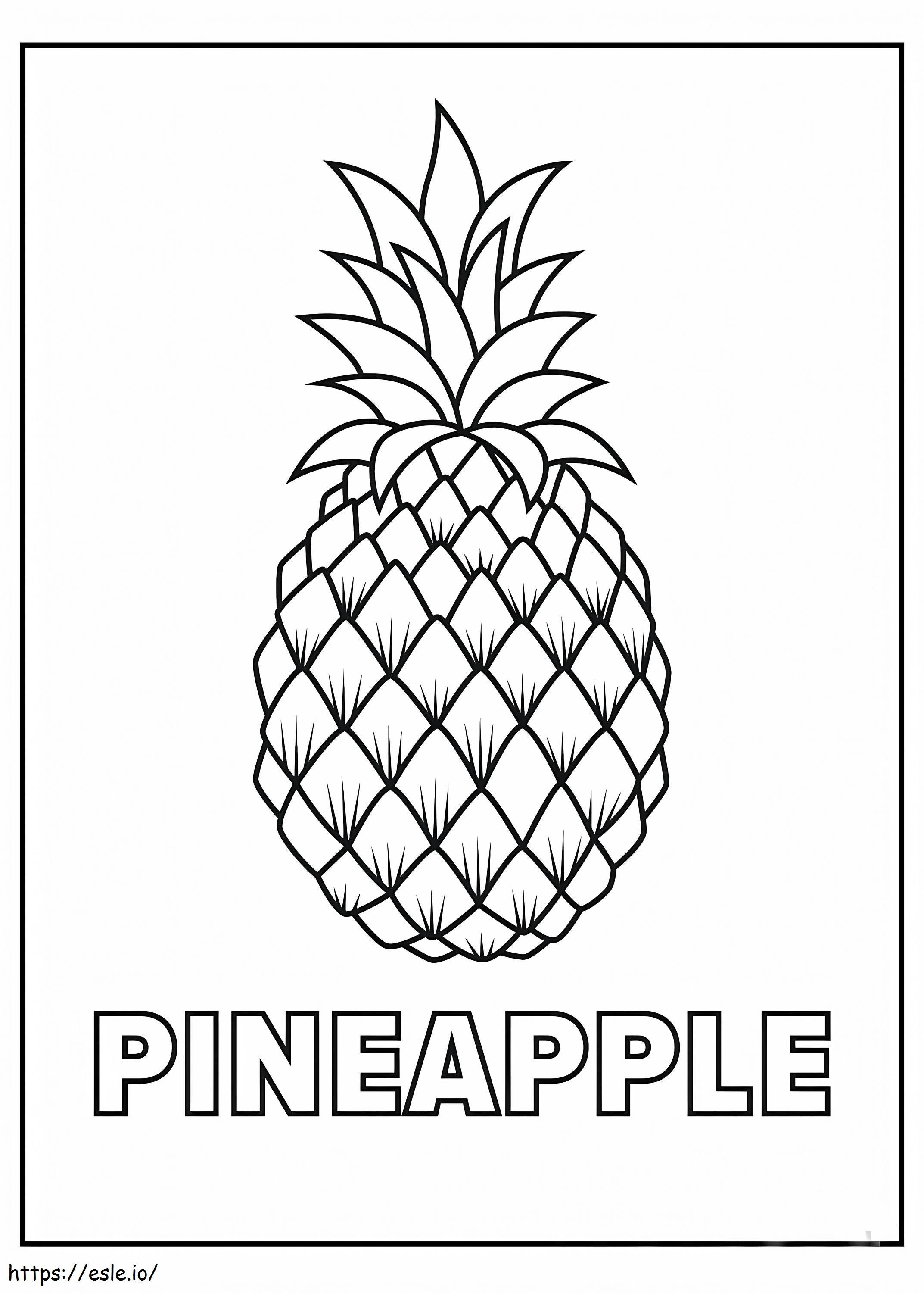 Printable Pineapple coloring page