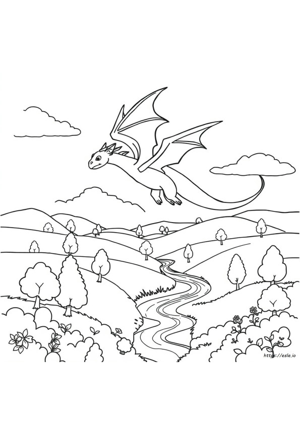 Drachen Ausmalbilder Einfach