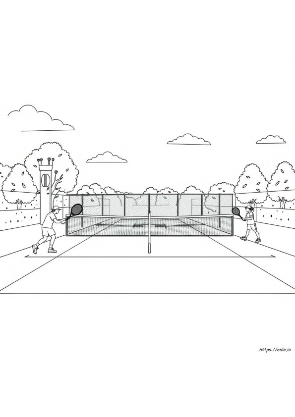 Coloriage Court De Tennis