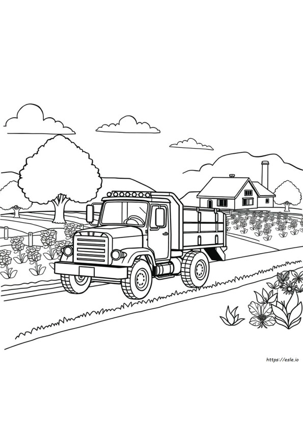 Camion Della Fattoria Da Colorare