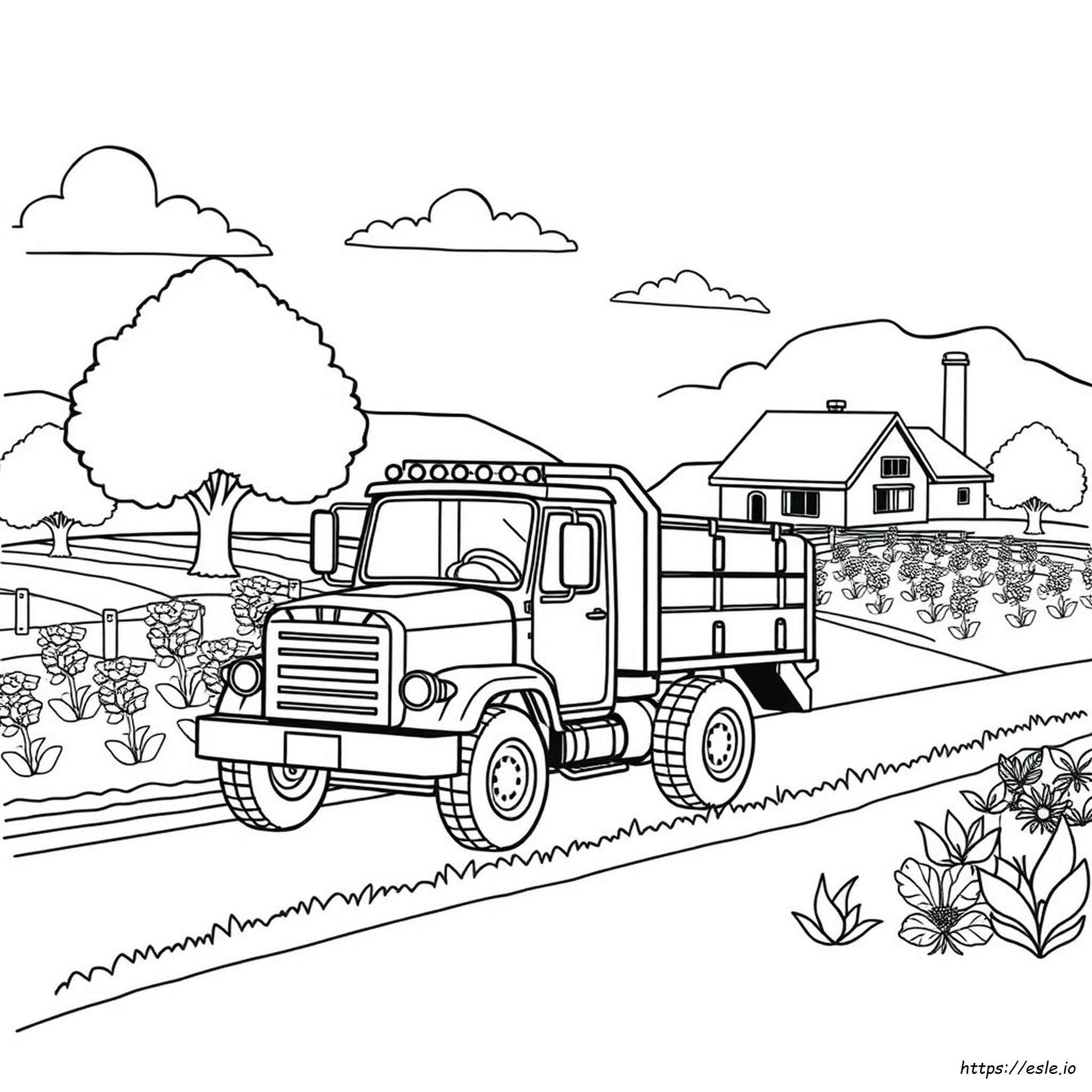 Farm Truck Coloring Page