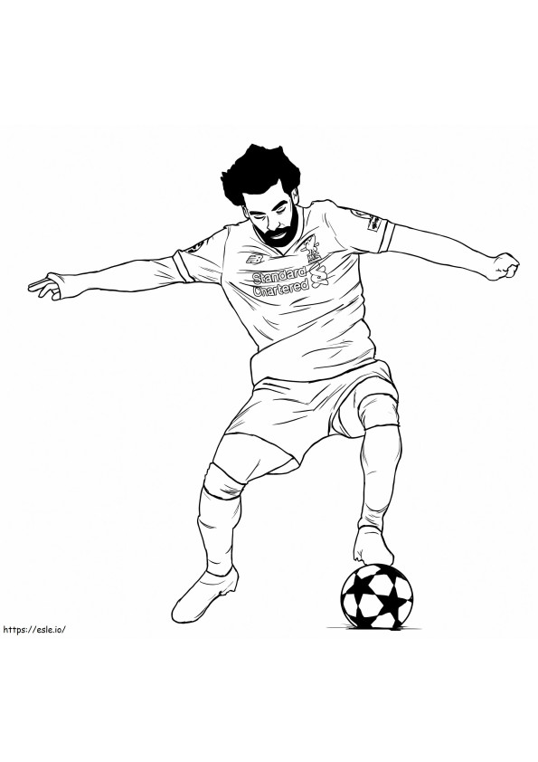 Mohamed Salah 3 kolorowanka