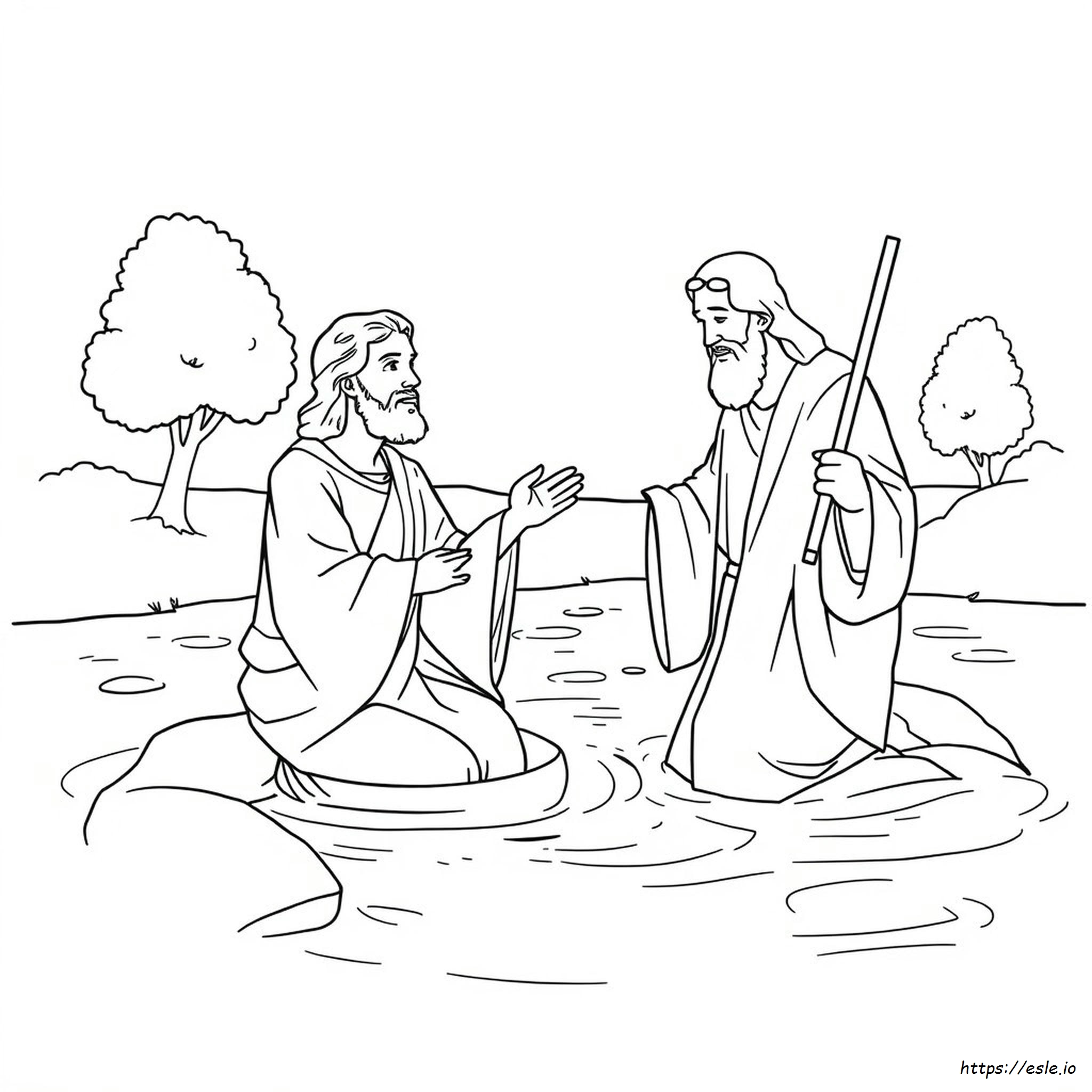 Baptism Of The Lord Coloring Page