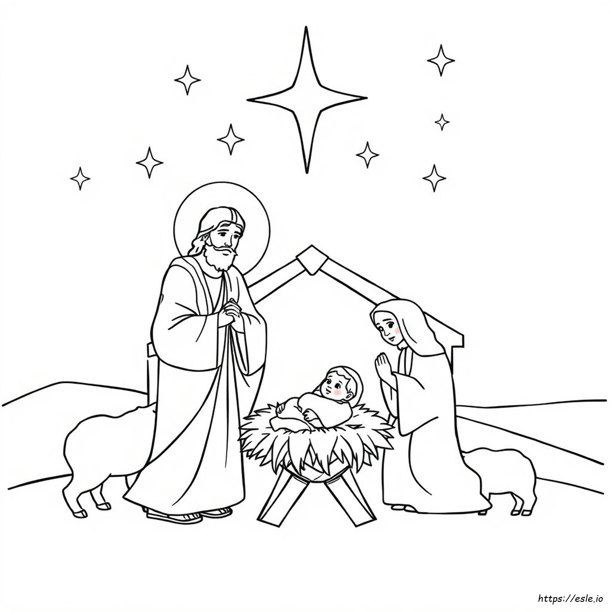 Christmas Coloring Pages For Kids Jesus