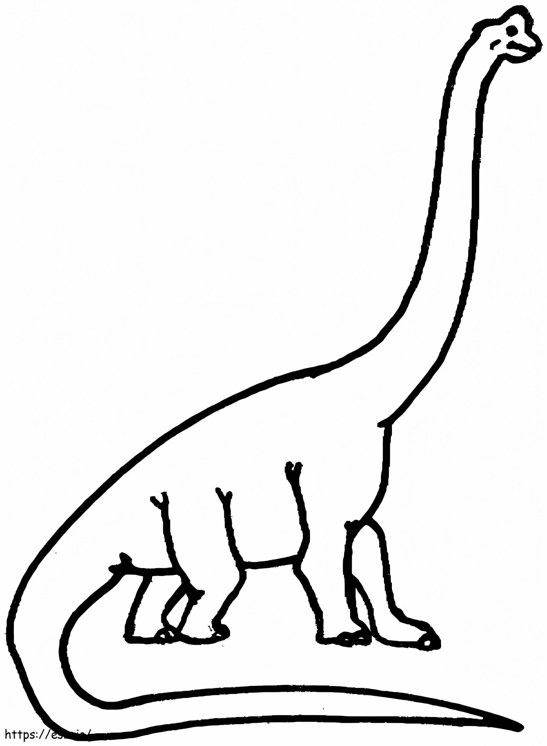 ブラキオサウルス ぬりえ - 塗り絵