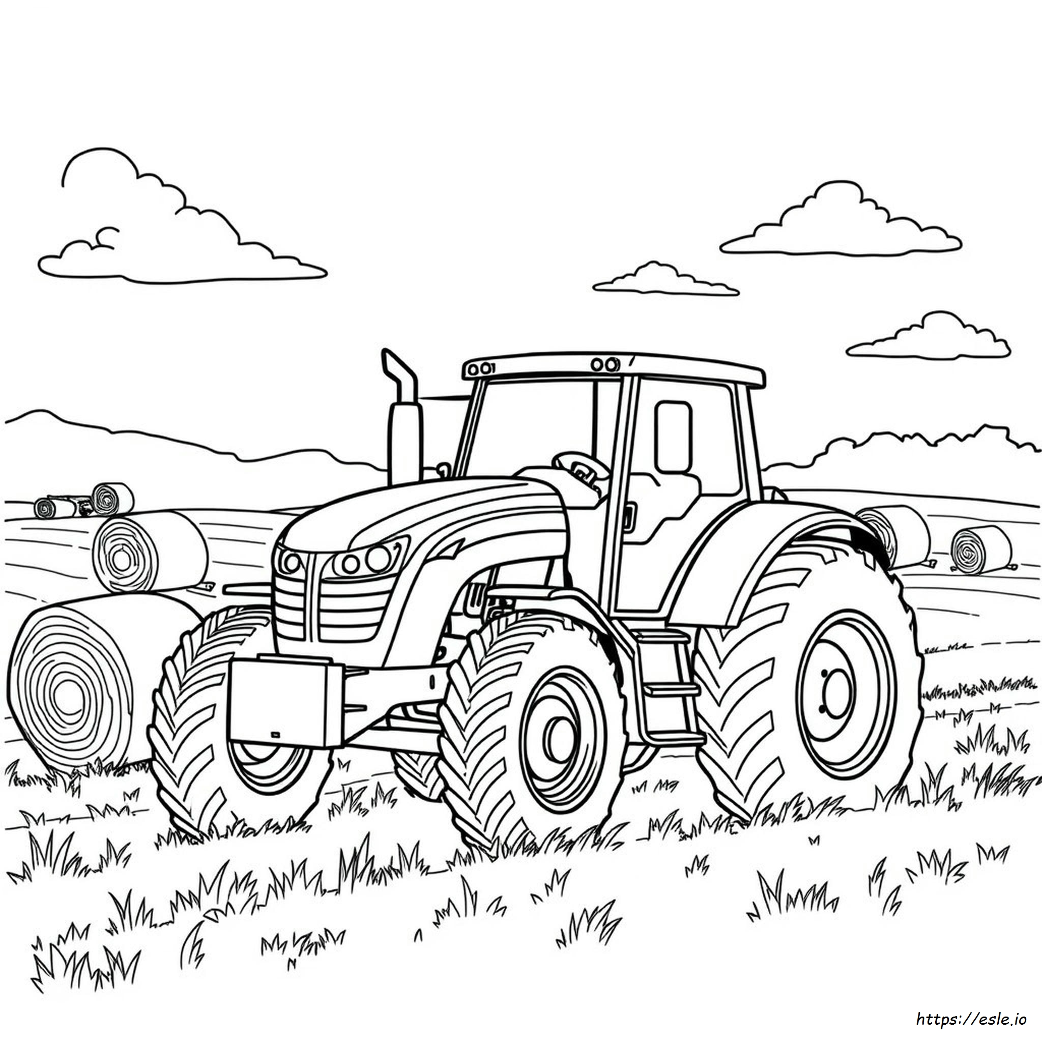 Realistic Tractor Coloring Pages