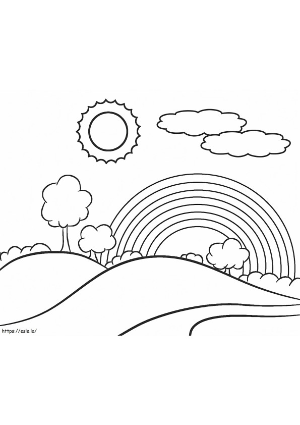 Rainbow Coloring Page 5 coloring page