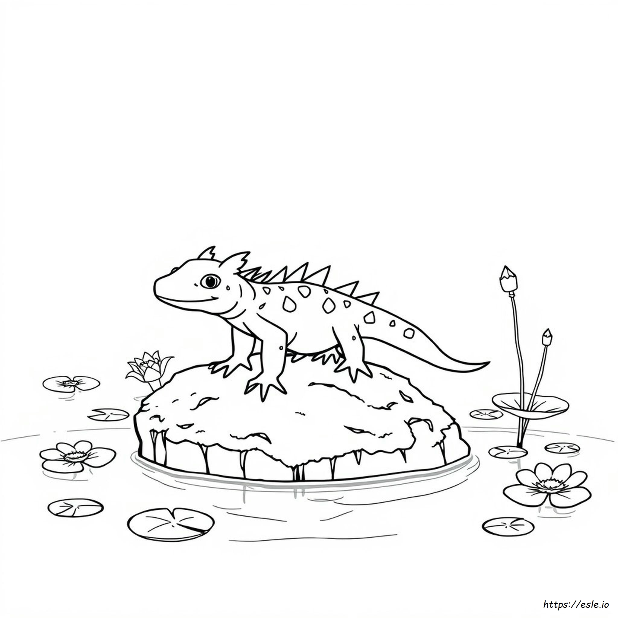 Axolotl Coloring Page Free