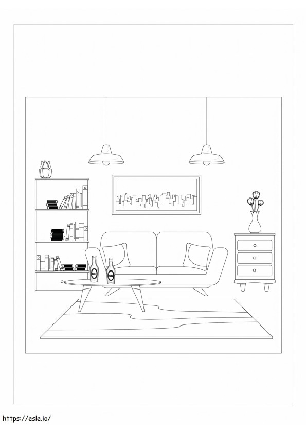 Good Living Room coloring page
