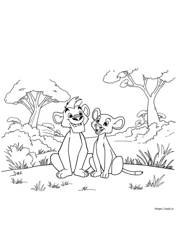 Timon Und Pumbaa Ausmalbilder