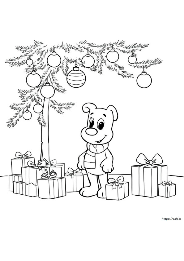 クリスマス ぬりえ ブルーイ 塗り絵 無料