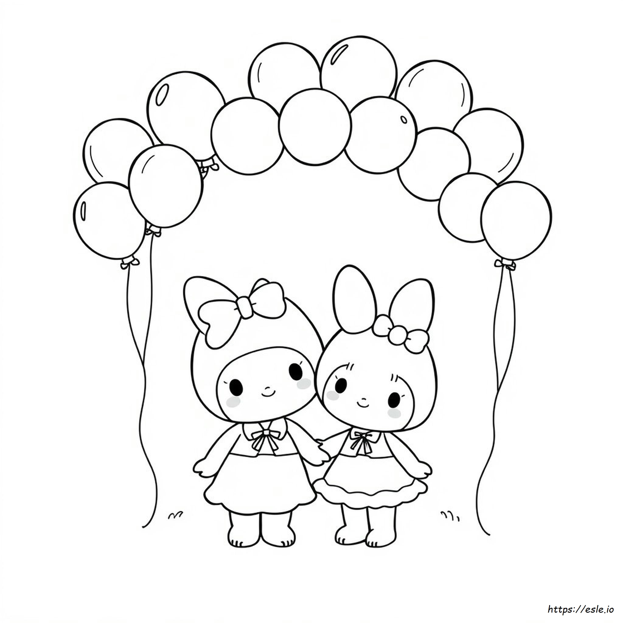 Kuromi Melody Sanrio Coloring Pages