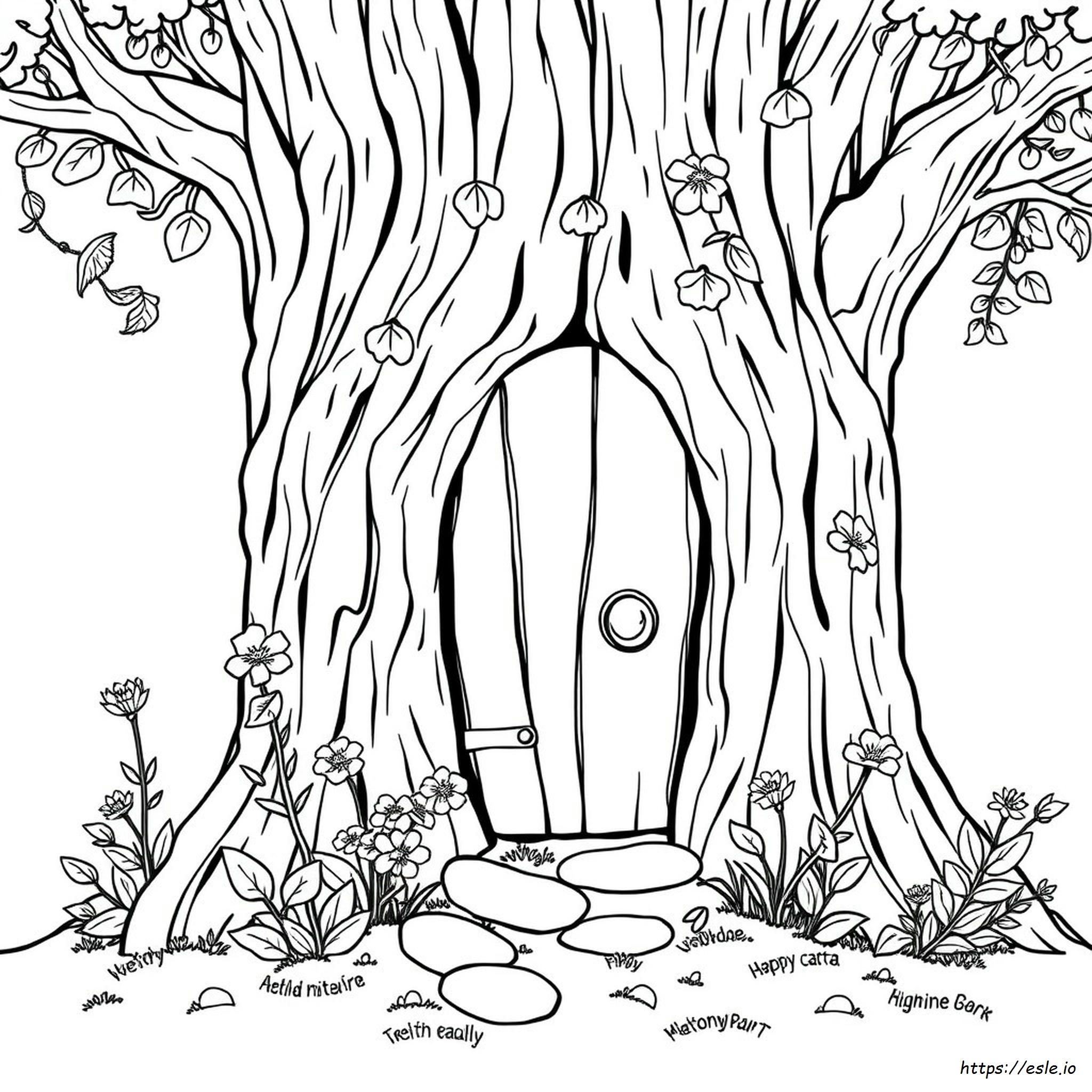 Fairy Door Colouring Pages