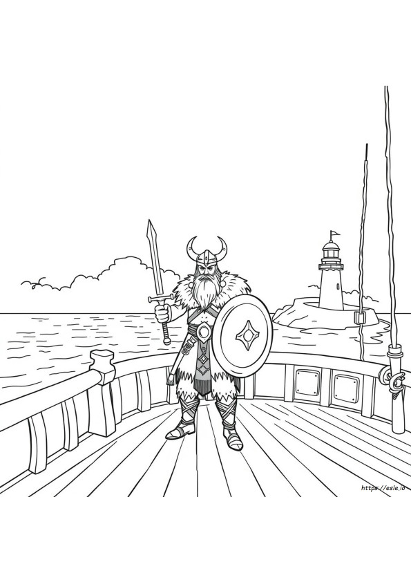 Páginas Para Colorear De Vikingos Nórdicos