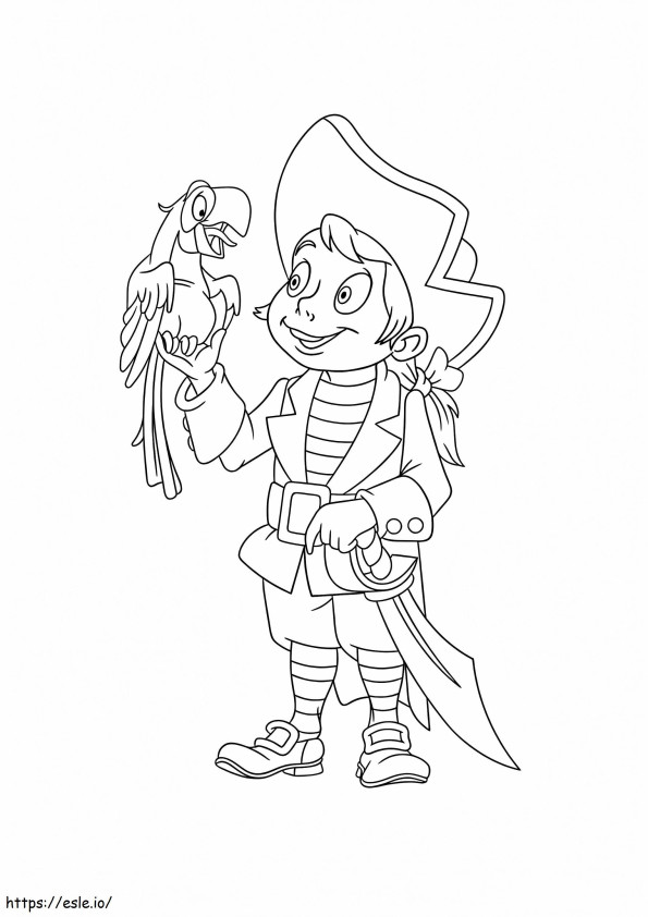 Carnival Pirate Costume coloring page