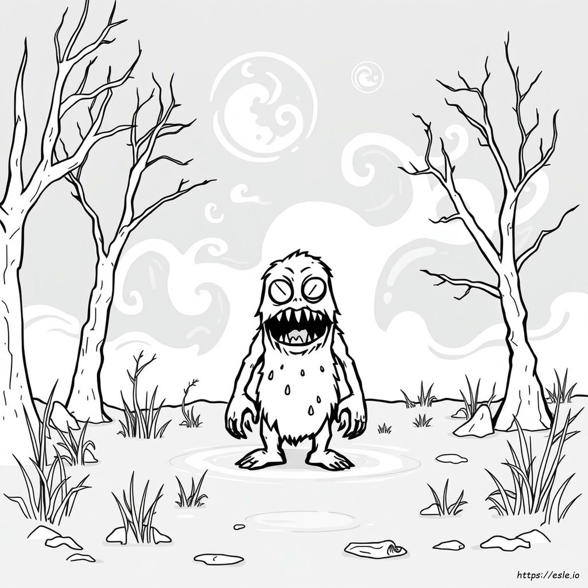 Scary Monster Coloring Sheet