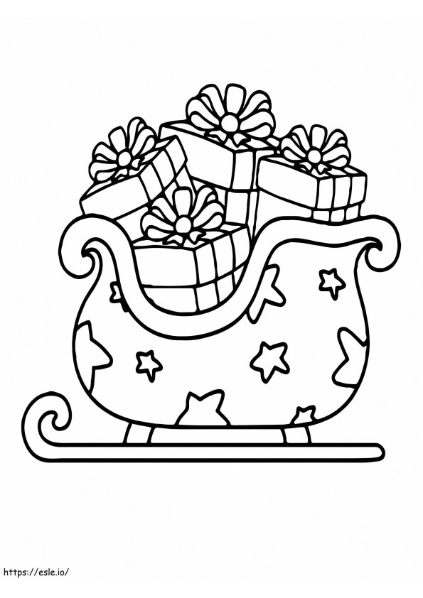 Sleigh Full Of Gifts coloring page