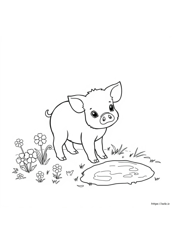 Cute Piglet Coloring Pages