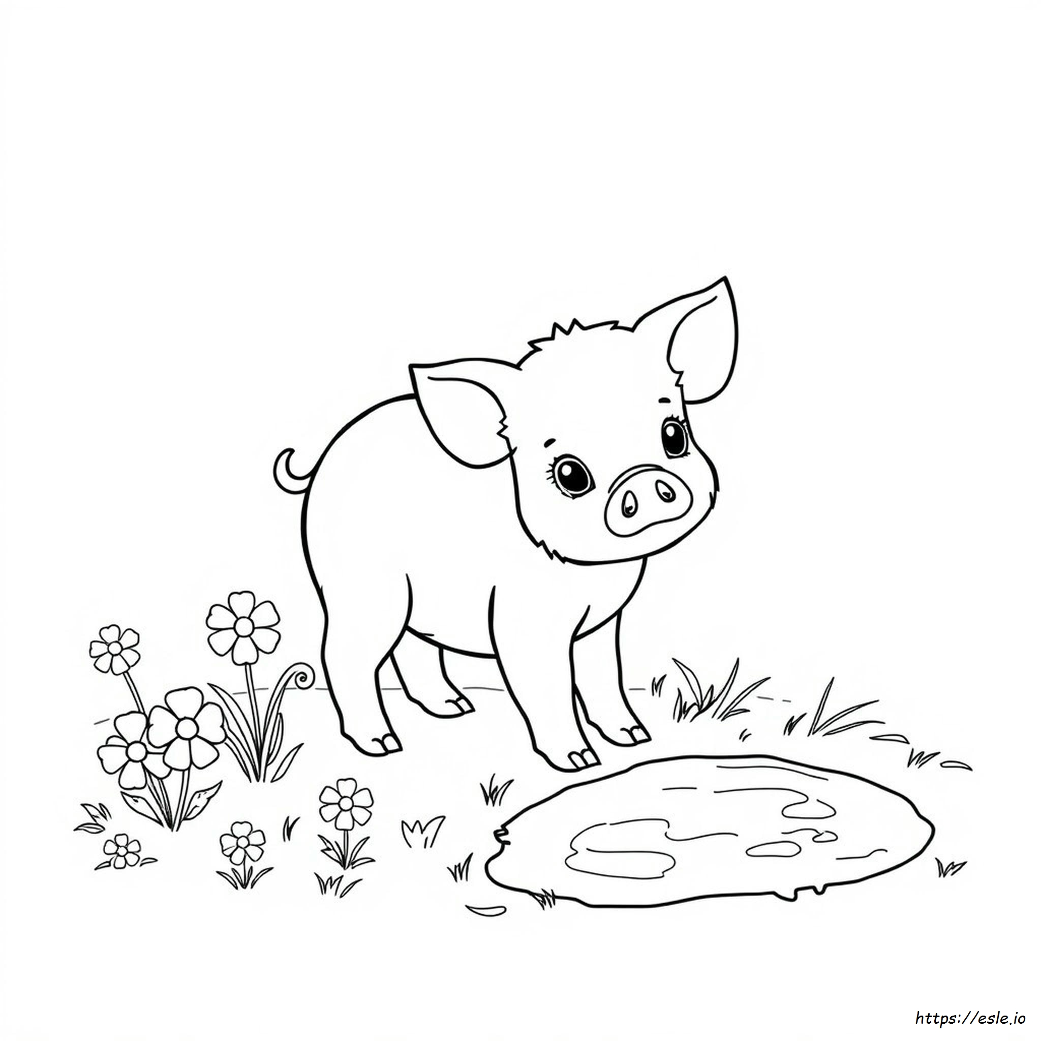 Cute Piglet Coloring Pages