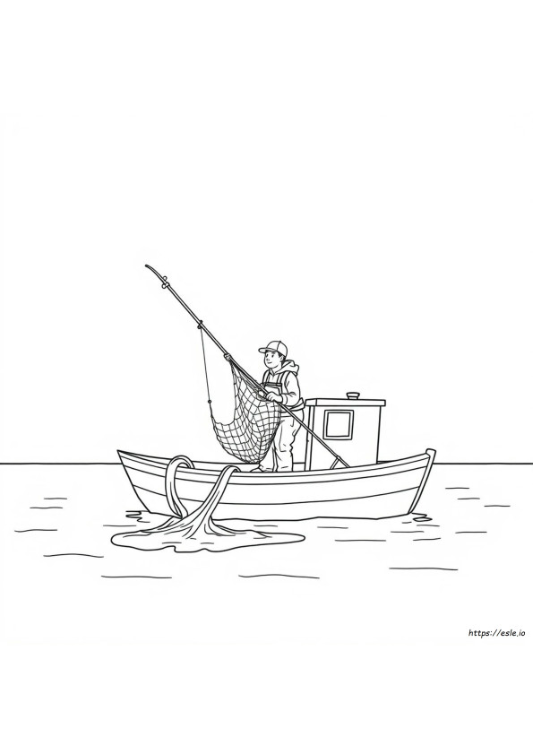 Fishing Net Coloring Page