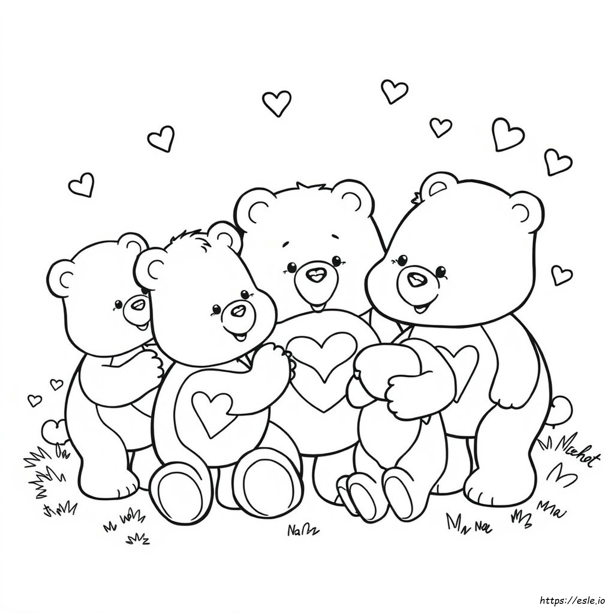 Welke Kleuren Hebben De Care Bears kleurplaat