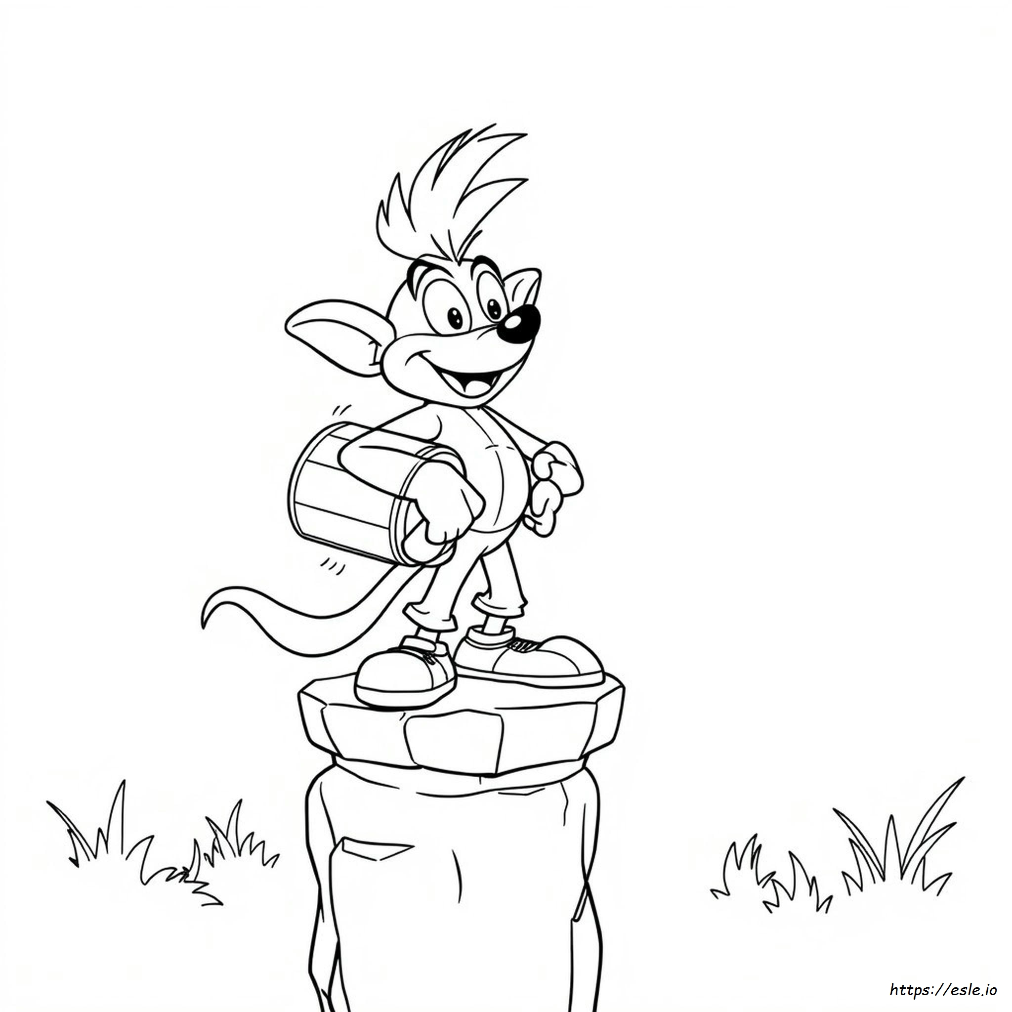 Crash Bandicoot Kleurplaten kleurplaat