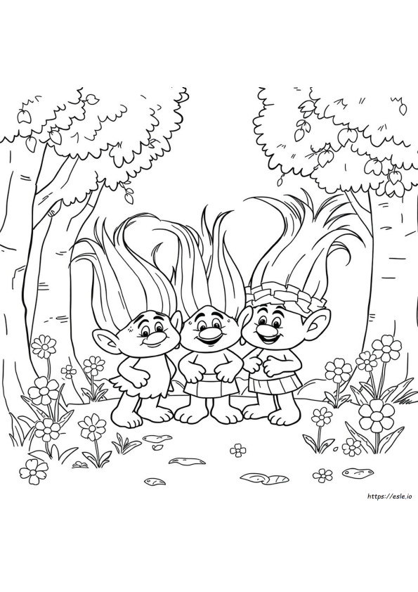Coloring Trolls Drawing