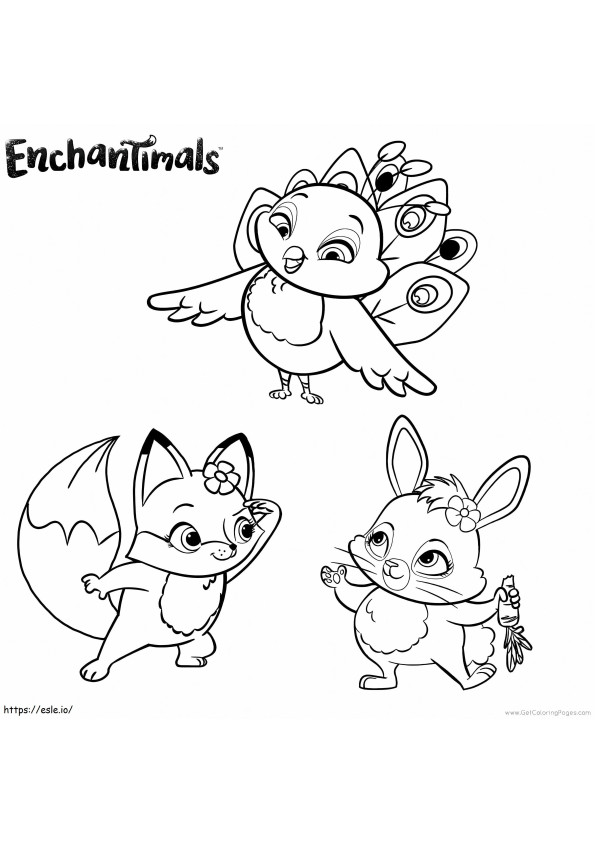 Enchantimals Animals värityskuva