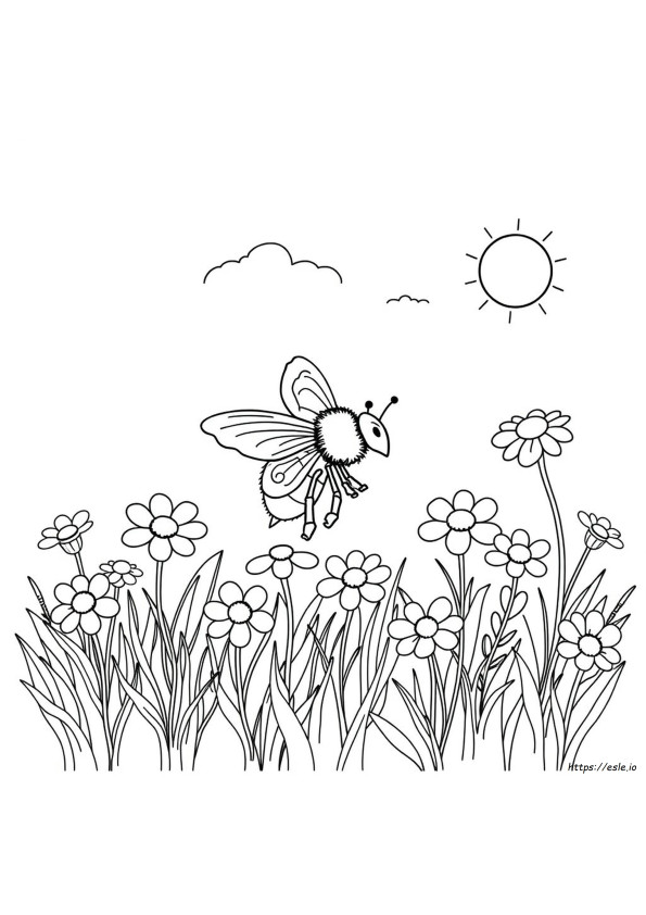 Páginas Para Colorear De Abejas En Pdf