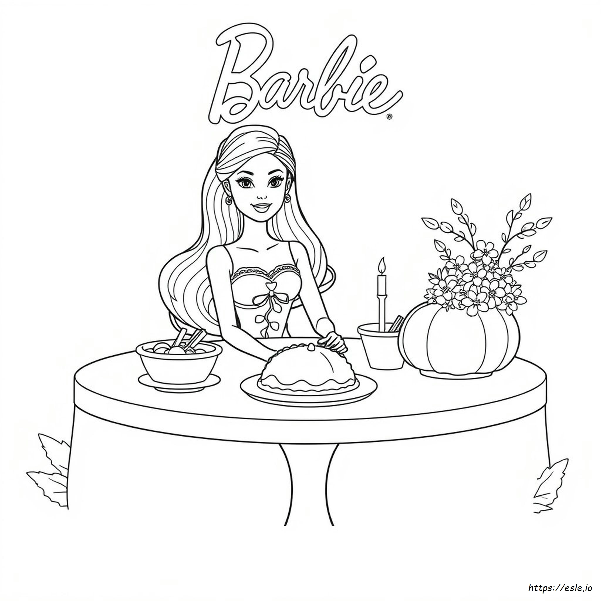 Barbie Da Colorare Per Il Ringraziamento