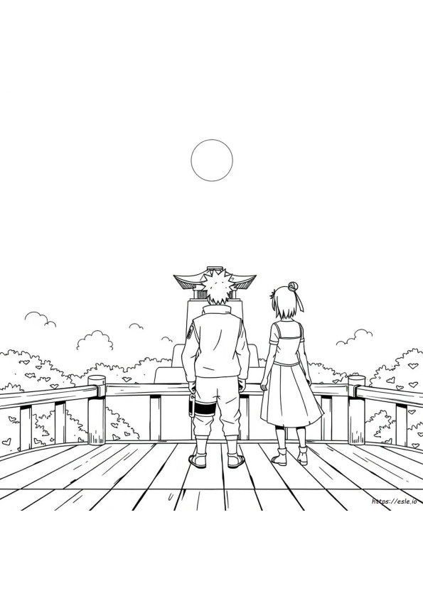 Pagini De Colorat Cu Naruto, Sasuke Și Sakura