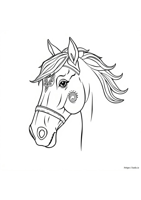 Horse Head Coloring Pages For Adults