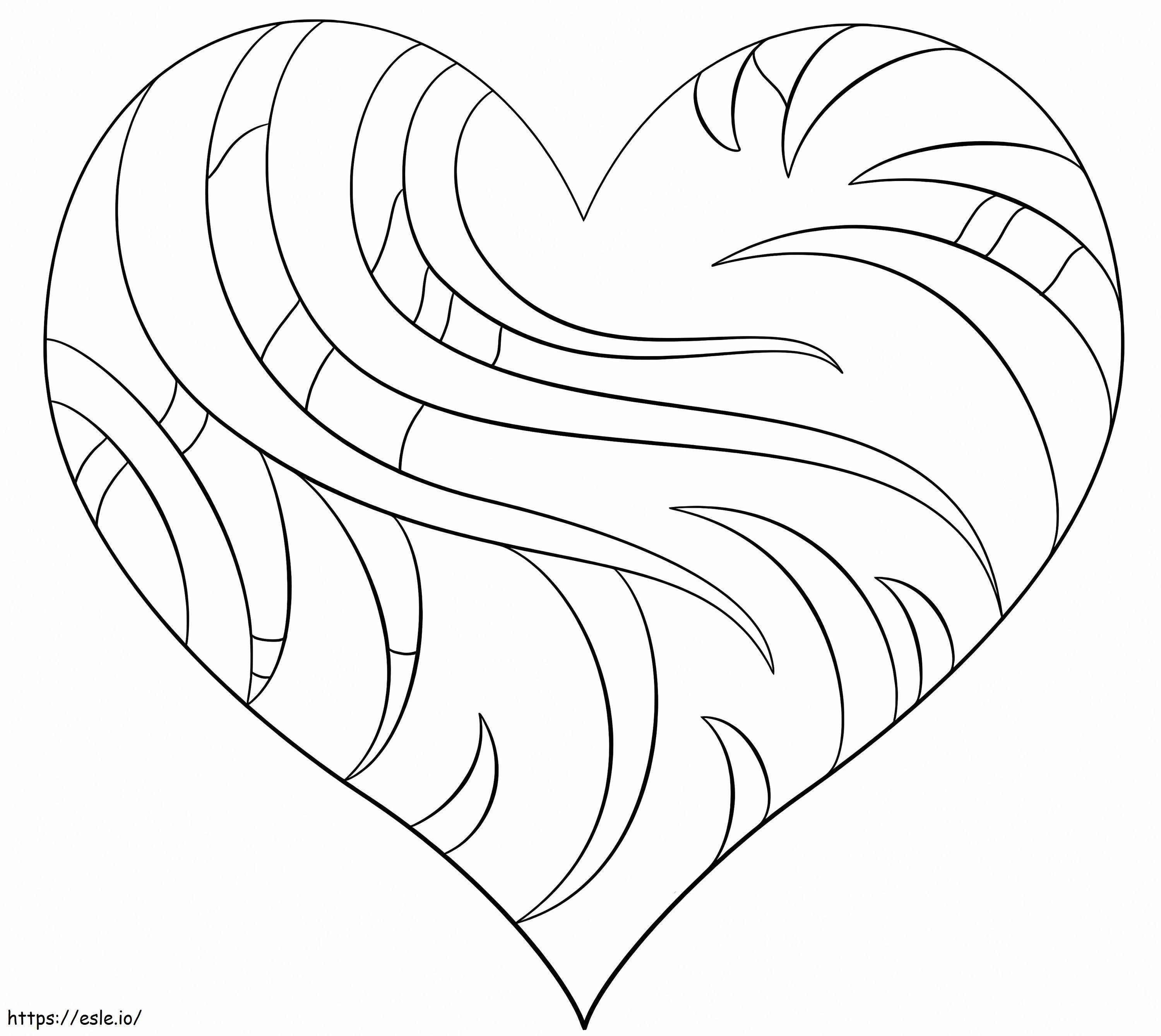 Intricate Heart coloring page