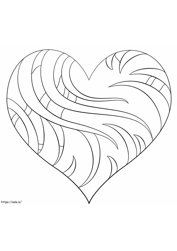 Coloriage Coeur complexe à imprimer dessin