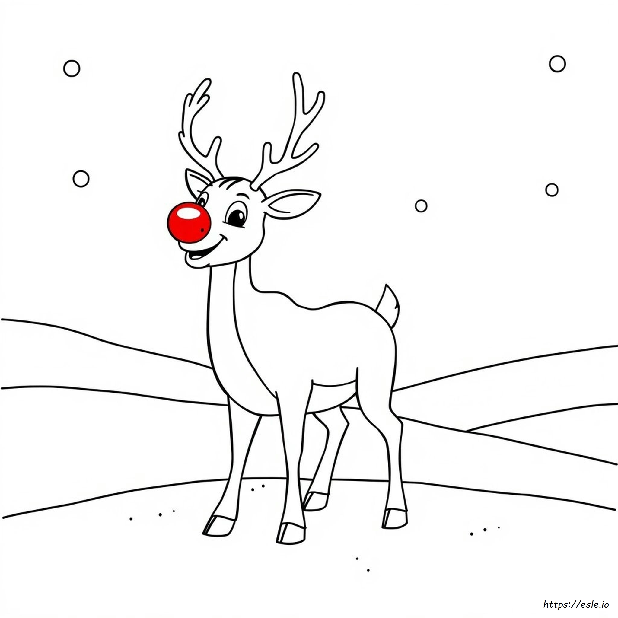 Rudolph The Red Nosed Reindeer Coloring Pages To Print